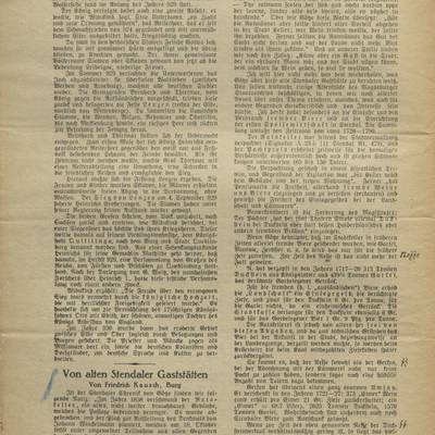 Zeitungsartikel aus dem Jahr 1930